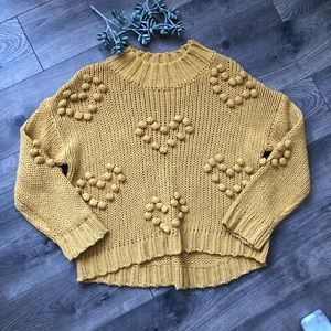 NWT Pom Pom Heart Bauble Sweater Sz XS